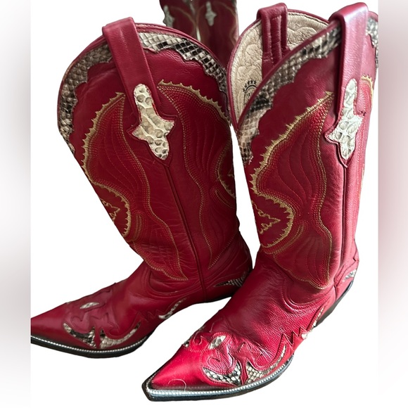 Pistolero Other - PISTOLERO RED SNAKESKIN COWBOY BOOTS